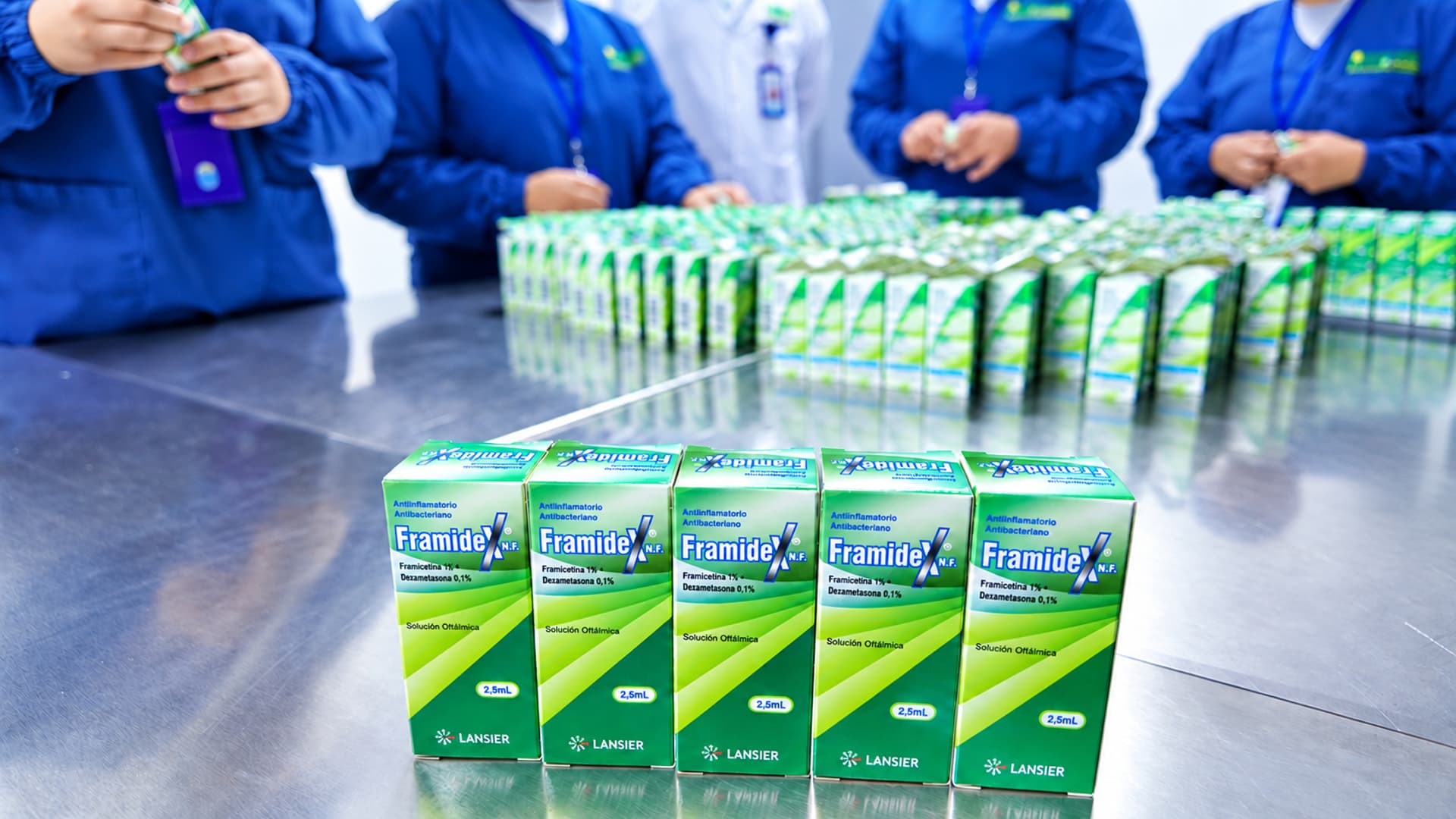 Línea de acondicionado de productos farmacéuticos en Laboratorios Pacheco
